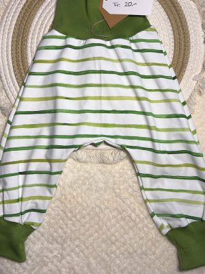 Pumphose "Weiss/Grün gestreifft"