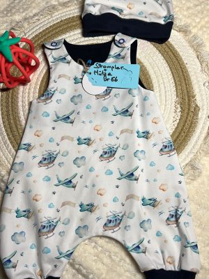 Strampler mit Mütze "Flugzeuge"