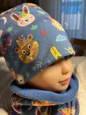 Loop und Mütze "Hase & Biber"