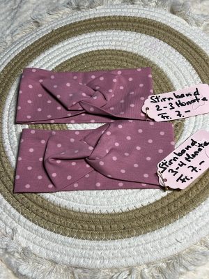 Stirnband Lilla mit Punkten